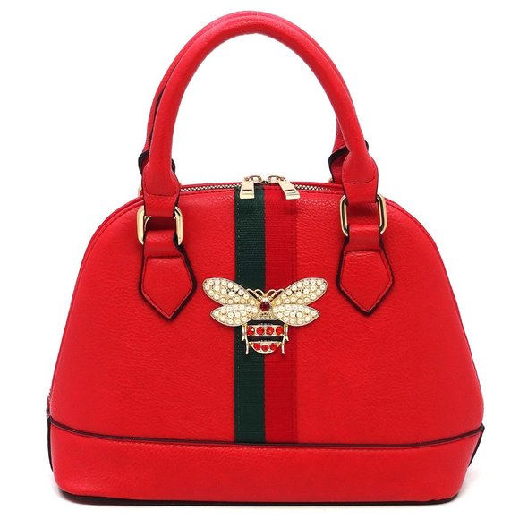 Handbags - Queen Bee Stripe Dome Handbag